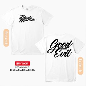 BLACK MANILA Clothing Good or Evil text design T-shirt comfortable cotton T-shirt