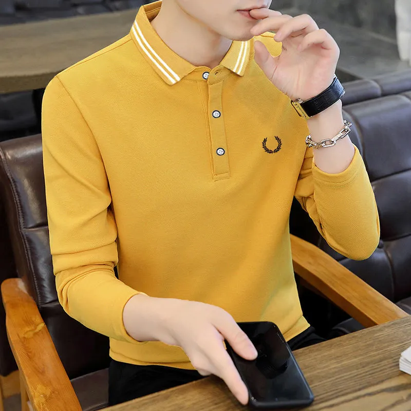 Mens Polo Shirt Long Sleeve Man Polo Shirts Men Fashion Casual Slim Fit  Polos Men Jerseys Plus Size 5XL