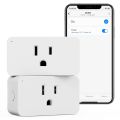 Zwave Plug 800 Series 2 Pack, Zwave Outlet Built-in Repeater Range Extender,Zwave Smart Plug Work with SmartThings, Wink, Alexa, Assistant, Z-Wave Hub Required, FCC and ETL Listed, 1875W. 