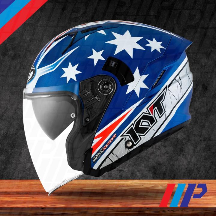 KYT NFJ Double Visor Open Face Helmet BROC PARKES Lazada