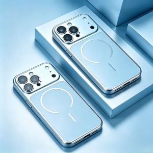 Original Metal Matte Magnetic Phone Cases For iPhone 18 Pro Max Air 15 14 13 16 17 Pro Shell Large Window Protective Cover