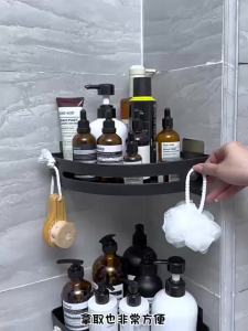 SXH Bathroom corner shelf bathroom storage rack toilet storage rack no-drill storage rack towel rack