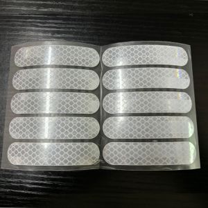 10PCS Night Reflective Strip Cycling Helmet Reflective Safety Tape Sticke Night Riding Walking Warning Safety Mark