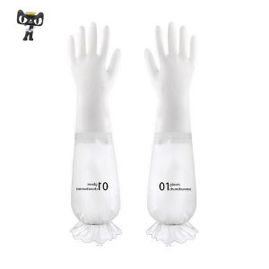 New Upgrade Rubber Gloves Long Sleeved Thick Durable Waterproof Oil-resistant for Washing Cleaning