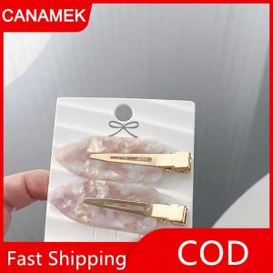 【CANAMEK】 2pcs phong cách Hàn Quốc Công cụ tạo kiểu tóc đơn giản màu hồng liền mạch tóc clip cho phụ nữ ngọt ngào tươi bangs Clip mỏ vịt clip kẹp tóc