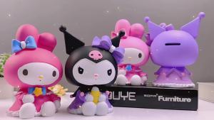 Sanrio New Cartoon Cinnamoroll My Melody Kuromi Piggy Bank Vinyl Desktop Ornaments Cute ChildrenS Piggy Bank ChildrenS Gifts