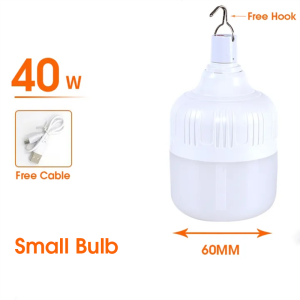 SRIEI 400W 200W Rechargeable LED Bulb Lamp Solar Charge 120 Beads Emergency Night Portable Emergency Light Outdoor Remote Control Night Market Light Outdoor Camping Lampu Pasar Malam