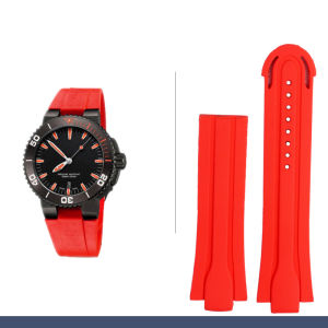 new 24*12mm Lug End Silicone Rubber Watchband For Oris AQUIS Watch Strap Tape Waterproof Wrist Bracelet with Folding Clasp high-quality
