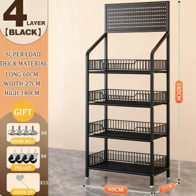 Supermarket Shelves Snack Shelf Grocery Rack 5 Layers Display Rack For Store Kitchen Rack