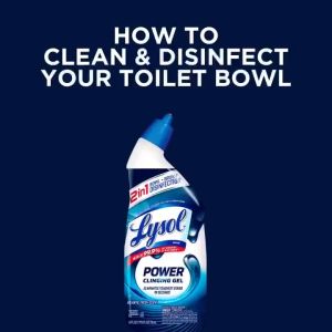 Lysol Advanced Power Clinging Gel Toilet Bowl Cleaner 946mL – Kills 99.9% of Germs
