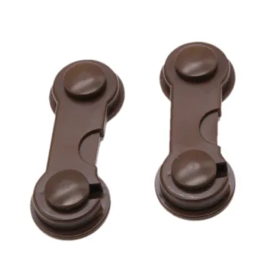 [SG SELLER][FREE SHIPPING] Brown Plastic Cupboard Locks Drawer Fridge Baby Child Safety Latch Prevent Child from opening