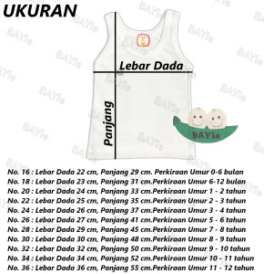 PADIe - 3 PCS Kaos Dalam / Singlet Anak/ PUTIH/WARNA HAO-HAO 100% katun SNI Size 16 - 36 Umur 0 - 12 Tahun