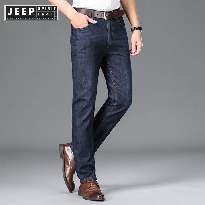 Jeep spirit 1941 estd men's business casual straight leg jeans | Lazada ...