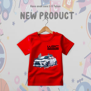 Kaos Anak Laki Laki Gambar Mobil WRC Rally Usia 1-5 Tahun Bahan 100% Cotton Premium 30s