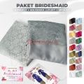 Paket Seragam Bridesmaid Lengkap Wisuda Lamaran Keluarga Kain Songket Semi Palembang Kain Brokat Kain Satin Maxmara Luxury. 