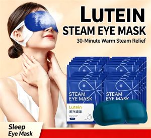 Lutein Steam Eye Mask Hot Compress Eye Patch Soothe Tired Eyes Gentle & Comfort Warming Therapy Relax Dry Strained Eyes Disposable Warm Eye Mask for Home Travel Use