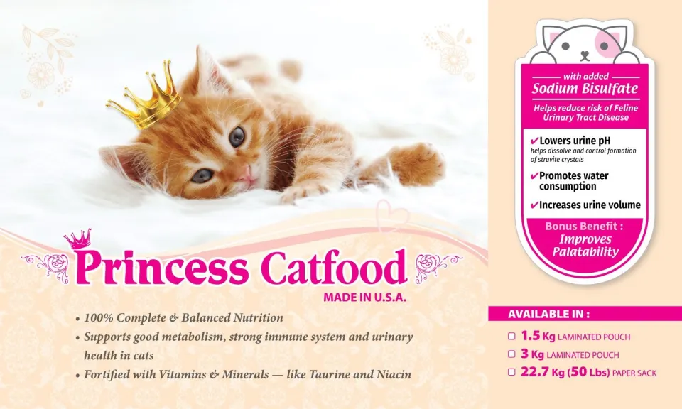 Princess Cat Food 1kg PetMate urinary care all life stages