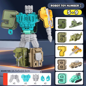 ALX MALAYSIA Transformers Robot Toys 0-9 Number Learning Military Aerospace Educational Robot Mainan Robot 变形金刚机器人玩具