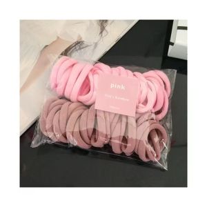 50 PCS High Elastic Rubber Ponytail Tie Hair Rope Colorful Hair Ties for Girls Hair Accessory