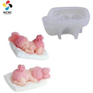 NCNC(OKDEALS01) Resin DIY Sleeping Baby Shape Kitchen Accessories Decorating Tool Chocolate Mold Newborn Mold Sugar Mold Baby Silicone Mold
