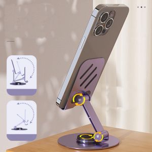 Giá Đỡ Điện Thoại Máy Tính Bảng iPad Kim Loại Chắc Chắn Xoay 360 độ Gấp Gọn