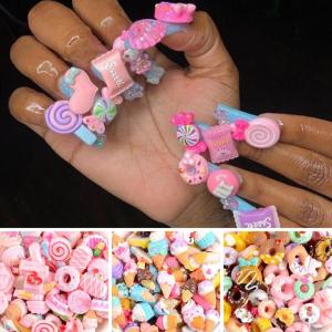 BAIXL 10Pcs Flatback Candy Kid Toys DIY Ornaments Phone Case Decor Embellishments Lucky Bag Jewelry Making Craft Supplies Resin Pendant 3D Nail Art Decoration Nail Charms