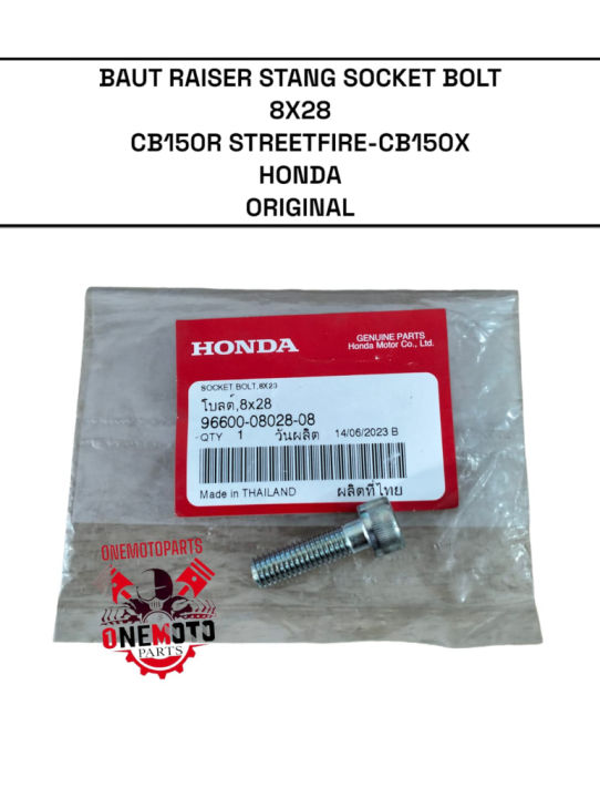 BAUT RAISER STANG SOCKET BOLT 8X28 CB150R STREETFIRE CB150X HONDA 96600-08028-08 ORIGINAL