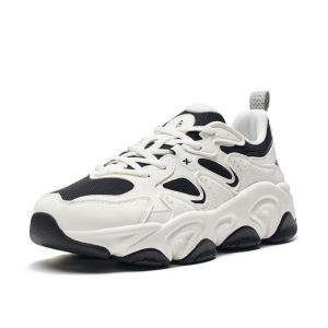 Xtep Youmu Womens Sports Sneakers new fashion net yarn stitching female casual shoes trend comfortable non-slip thick sports shoes 876218320039