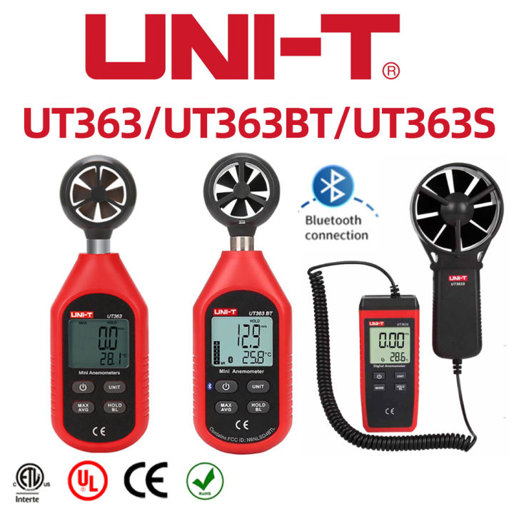 UNI-T UT363S Handheld Anemometer Digital Wind Speed Measurement ...