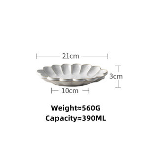 OMK Vintage style rough pottery craft tableware dining set ceramic dinner plates bowl soy sauce dish