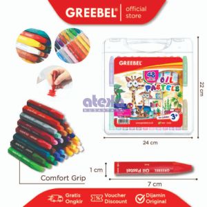Crayon 48 warna GREEBEL Crayon Krayon KIDS OIL PASTEL