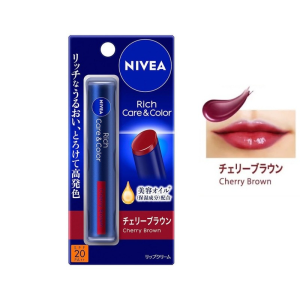 Nivea Rich Care & Color Lip Cream Rich Care & Colour Lip Balm Stick 8 Colors SPF20PA++ Shear Red 2g Direct from Japan
