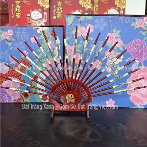 Bộ đũa thờ 10 đôi - 6 đôi + Giá đũa - Tâm linh - Truyền Thống - Văn hóa người Việt (Gỗ hương)