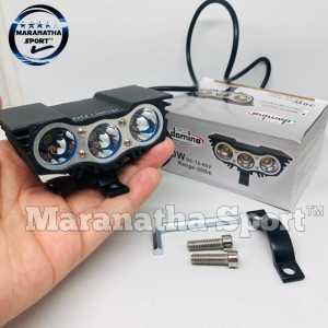 Lampu Sorot LED Universal Owl Mini 3 Mata 30W Cree untuk Kawasaki/Honda/Blaze - Abu-abu Tua