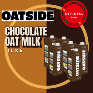OATSIDE Chocolate Oat Milk 1L x6 Pack - Plant Based Non Dairy Lactose-Free Milk for Coffee