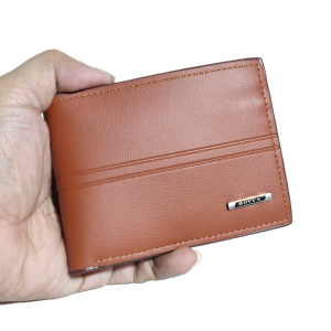 กระเป๋าสตางค์หนัง PU กระเป๋าสตางค์ผู้ชาย กระเป๋าสตางค์ใบสั้น เสริมที่ใส่บัตร ทรงสวย กระเป๋าสตางค์