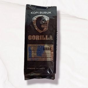 Kopi bubuk Java Robusta Cap GORILLA Giras (Gilingan FINE) Kopi hitam untuk 18-25x seduh
