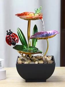 Simple home crafts office decorations wrought iron television cabinet decorations water flow fountain decorations border crossing feng shui decorations