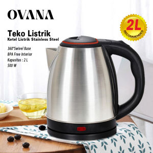 Teko Listrik 2L Stainless Steel Electric Kettle Pemanas Air Electric Kettle Besar Otomatis