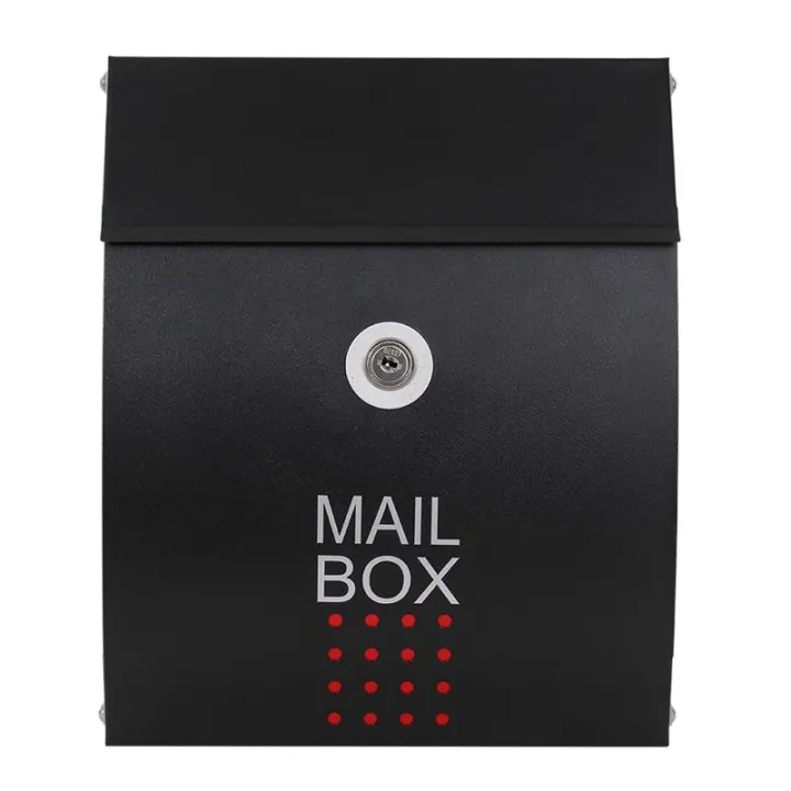 ตู้จดหมายแบบแขวนผนัง MB5102T Black พร้อมช่องมองจดหมาย
