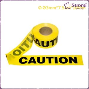 Suomi Caution Tape (Non-Adhesive) Isolated Barricade Yellow and Red Danger Warning Tape 100m/roll