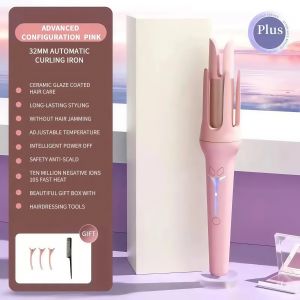 SG🔥- Premium 32mm Automatic Curling Iron Big Roll Lazy Hair Ionic Ceramic Curling Iron Fashion Styling Tools Perm