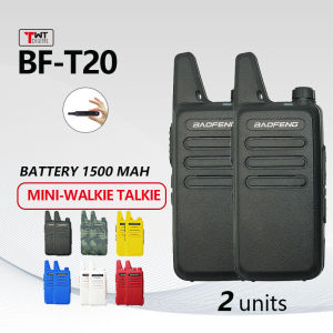 Baofeng BF-T20D Walkie Talkie  Set Of 2 Digital Handheld Thin Two Way Radio Wireless Copy Frequency UHF Transmitter USB Charger Original COD