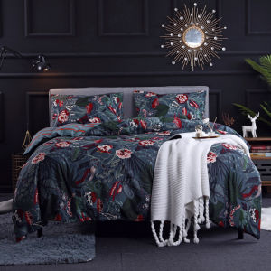 Cross-Border Supply wish Active printed three-piece bedding set in European and American dark style with animal leopard pattern popular online