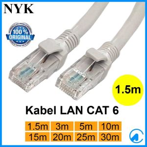 NYK/PROFFTECH Kabel LAN UTP Cat 6 RJ45 digunakan untuk Internet PC/Laptop/Router wifi tersedia 1.5M 3M 5M 10M 15M 20M 25M Garansi Resmi NYK
