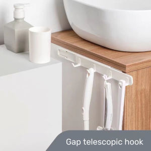 Creative U-shaped Gap Hook Drawn Retractable Hook Kitchen Bathroom Hook Simple Anti-drop Hook