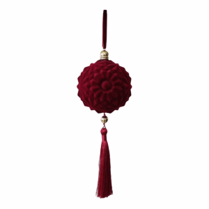 DGFDF DIY Christmas Tree Ornaments Velvet Snowflake Elk Xmas Ball Ornament Retro With Tassel Christmas Lantern Decoration Party Decoration