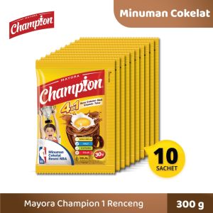 Champion Minuman Cokelat Mayora Champion 1 Renceng Coklat Instan