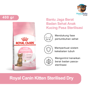 ROYAL CANIN KITTEN STERILISED 400GR KHUSUS KITTEN 6-12 BULAN