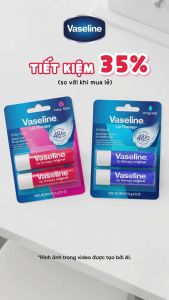 [New 2026] Combo 2 son dưỡng môi Vaseline Lip Stick 4.8g